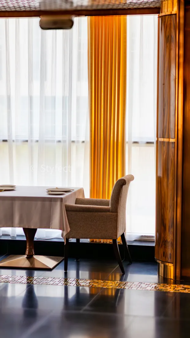 Bespoke curtains in the dining room