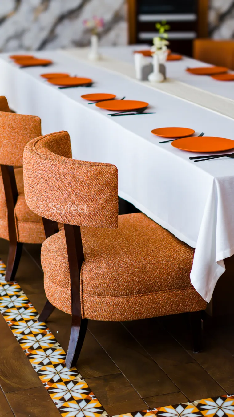 Laid table with bespoke chair covers